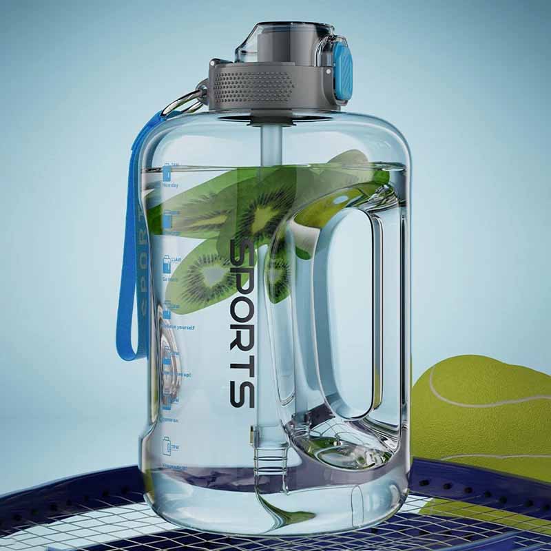 Garrafa de Água - com Palha e Grande Capacidade, Livre de BPA, Portátil para Desporto e Fitness Garrafa de Água - com Palha e Grande Capacidade, Livre de BPA, Portátil para Desporto e Fitness